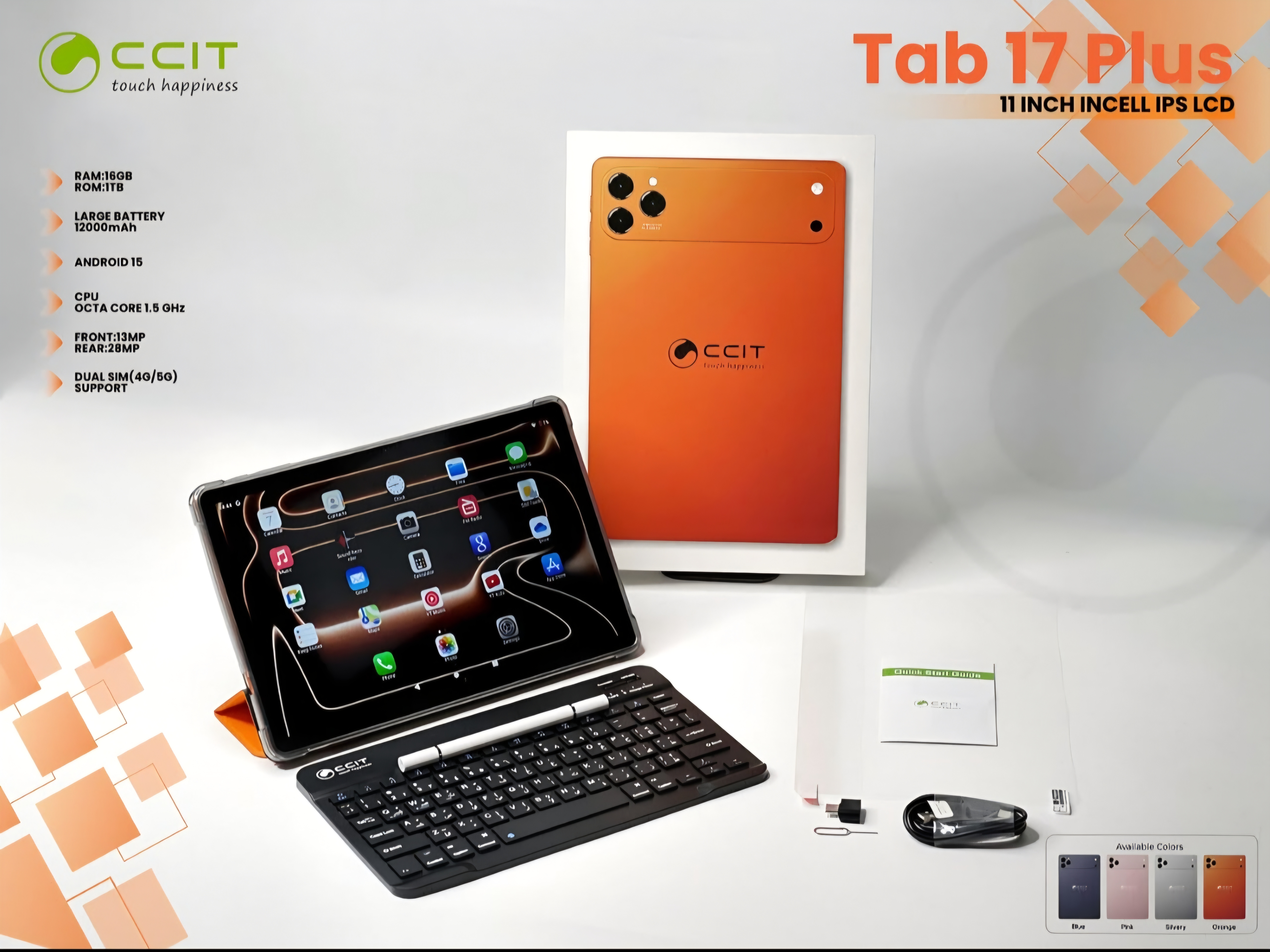 تبلت یومیو مدل 17Pro Max سایز ۱۰.۱ اینچ حافظه ۶۴ گیگابایت رم ۴ گیگابایت